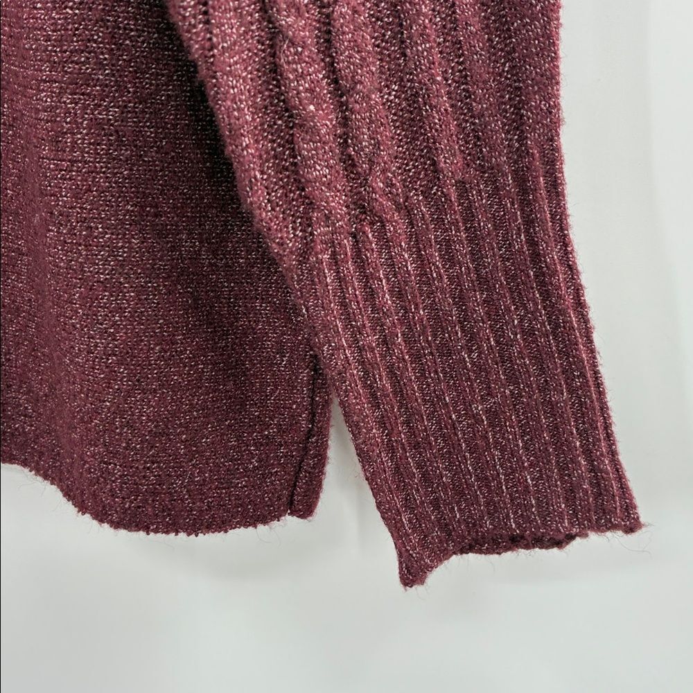 3For$20 Maurices Deep Burgundy Crew Neck Sweater NWOT Soft size Large - Picture 3 of 6